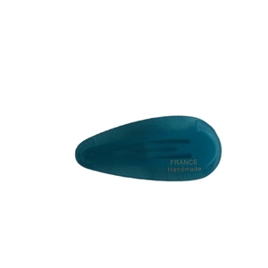 Lake blue acetate waterdrop hair clip with premium textured finish and handmade craftsmanship
