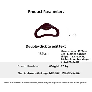 Pinza per capelli opaca bordeaux in resina, dimensioni 11,5x7cm e peso di 37,2g per donna
