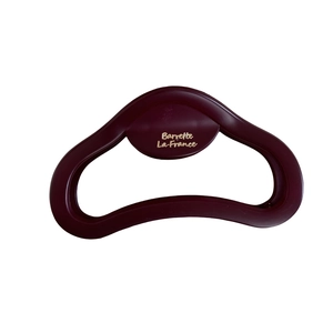 Pinza per capelli opaca bordeaux stile francese con eleganti scritte dorate