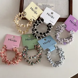 Handmade Spiral Woven High Elastic Hair Bands For Women Fabric Scrunchies Ponytail Holder Durable Hair Ties Accessory