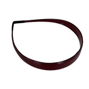 Elegant wine red glossy headband with black comfort tips for stylish women hair styling