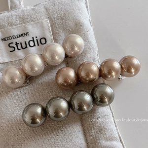Barrette à Cheveux Vintage Élégante Fausses Künstliche Perles Grandes Billes Rondes Pince à Ressort Pour Femme Épingle en Alliage Rétro