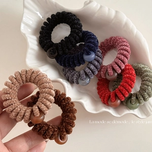 Elastici per Capelli a Cavo Telefonico Senza Tracce in Velluto di Ciniglia per Donna Scrunchies di Peluche Autunno Inverno