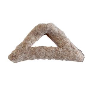 Pince à cheveux triangle en fausse fourrure marron douce pour l'automne et l'hiver