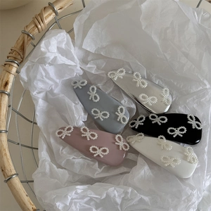 Set di 5 fermagli per capelli con fiocchi di perle artificiali in vari colori eleganti