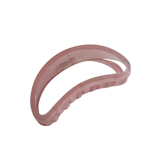 Grande pince à cheveux rose translucide effet gelée avec ressort solide pour femmes