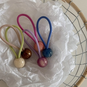Élastiques à cheveux avec perles marbrées étoilées en couleurs de bonbons pour femmes