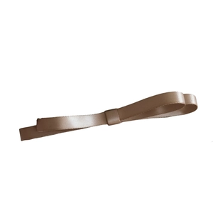 Barrette à cheveux élégante avec double nœud en ruban de soie marron café satiné
