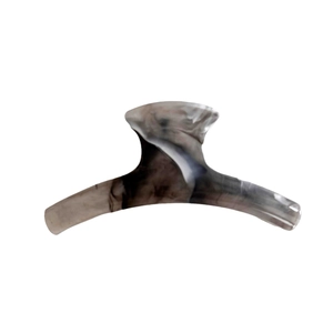 New Chinese style ink-wash pattern acetate large hair claw clip with grey marble finish