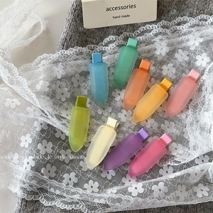 Pinces à Cheveux en Résine Gelée Mate pour Femmes Enfants Couleur Macaron Bonbon Antidérapantes Pinces Bec de Canard Accessoires Cheveux