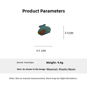 Tabella taglie dettagliata per fermaglio a pesce, larghezza 4,5 cm e altezza di 3,5 cm
