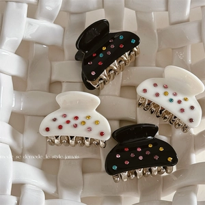 Piccole Mollette per Capelli con Strass Colorati per Donna Fermagli per Capelli in Resina Dolce Coreana Accessori