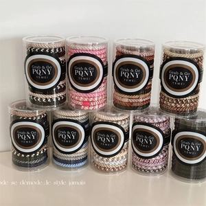 Woven High Elastic Hair Ties For Women Durable Ponytail Holders Ribbed Fabric Hair Ropes Canned Elastic Hair Bands Accessory