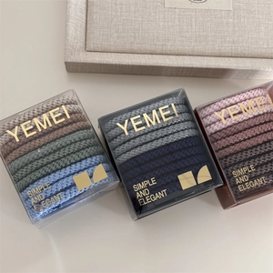 10-piece high-elasticity braided hair ties set in minimalist gift boxes for women