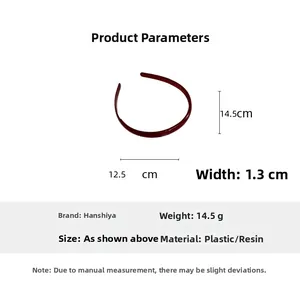 Deep red matte headband with teeth measurements 14.5cm height and 12.5cm width