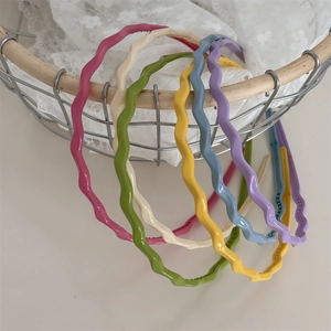Serre-têtes ondulés aux couleurs de bonbons pastel pour filles accessoire de cheveux