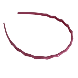 Serre-tête ondulé rose minimaliste en plastique avec dents antidérapantes pour femmes
