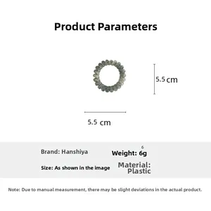 Tableau détaillé avec diamètre de 5,5cm pour les chouchous spirale gris dégradé