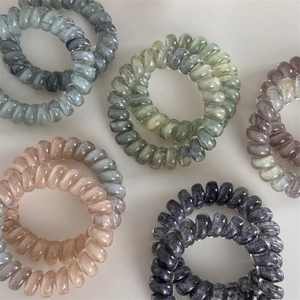 Lot d'élastiques spirale dégradé Morandi avec motif marbre en couleurs élégantes
