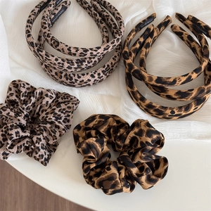 Vintage Leopard Print Wide Fabric Headband Padded Hairband Handmade Fashion Hair Accessory For Women Daily Party Headwear