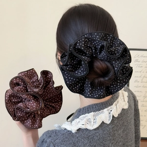 Scrunchie Per Capelli In Stile Coreano Con Piccolo Motivo Floreale Per Donna Elegante Elastico In Tessuto Per Coda Di Cavallo