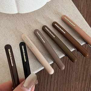Set di 7 fermagli per capelli colorati a becco d'anatra con scritte su resina