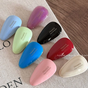 Acetate Hair Clip Water Drop France Handmade Gold Tag Duckbill Clip For Women Sweet Small Bangs Side Clip Fashion Hair Jewelry