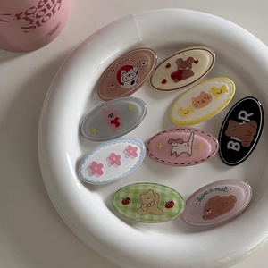 Lot de 9 jolies barrettes à cheveux motifs lapin et ours en acrylique coloré
