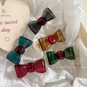 Elegant Acetate Bowknot Hair Clip Handmade French Style Duckbill Clip Small Side Bangs Clip Sweet Hair Accessories For Women
