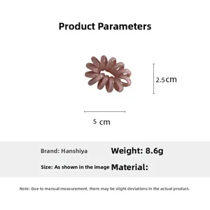 Guida alle dimensioni dell'elastico a spirale rosa con diametro esterno di 5cm