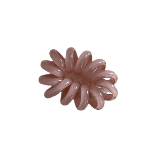 Elastico per capelli a spirale rosa in resina ad alta elasticità per donna