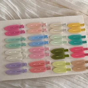 Matte Acetate No-Trace Duckbill Hair Clips For Women Macaron Colorful Seamless Hairpins For Makeup Daily Styling Hair Accessories