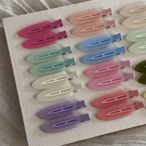 Matte macaron color duckbill hair clips set in assorted jelly colors for women