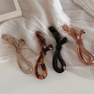 Französische Schleife Bananen-Haarspange Für Damen Minimalistisch Elegant Rutschfeste Harz Kunststoff Pferdeschwanz Vertikale Clip Haarschmuck