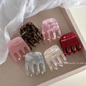 Pince à Cheveux Élégante en Acétate avec de Longues Dents Petite Pince Requin Style Coréen Épingle à Cheveux Femme Accessoires