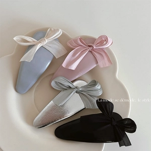 Sweet Bow Hair Clips Korean Style Leather Fabric Teardrop BB Clips Bangs Clips For Women Girls Decorative Headwear