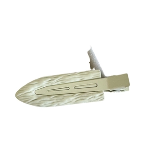 Fermaglio per capelli verde chiaro senza cuciture con elegante texture a venature