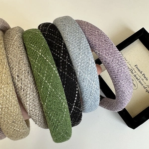 Thick knitted headband collection with stylish textures and diverse pastel colors