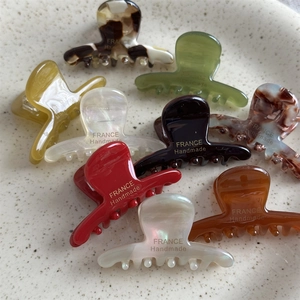 Pinces à cheveux en acétate coloré avec marquage doré France Handmade élégant