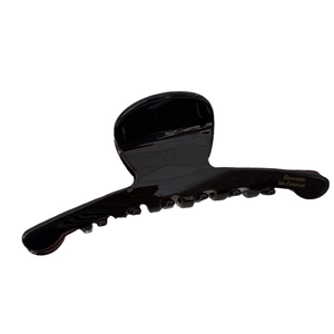 Deep burgundy acetate hair claw clip with golden Barrette la France logo for women