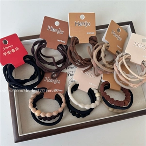 Chouchous de Cheveux à Haute Élasticité Faits à la Main pour Femmes Ensemble de Nœuds et Perles Accessoires de Coiffure Mode
