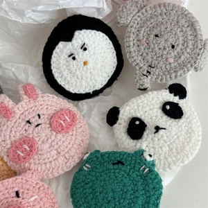 Barrettes à cheveux animaux au crochet faites à la main avec pingouin, éléphant, cochon et panda