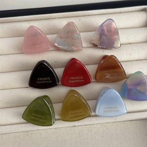 Mini pinces à cheveux triangulaires en acétate, faites main en plusieurs couleurs