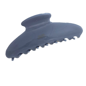 Grande pince à cheveux bleu brume avec logo doré Barrette La France élégant