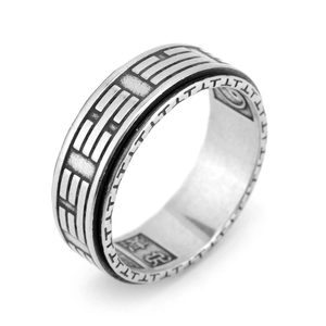 Bague Spinner Vintage en Acier Inoxydable pour Hommes Traditionnel Chinois Tai Chi Yin Yang Bijoux Taoïstes Rotatifs