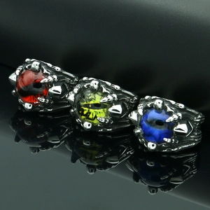 Anello Vintage Punk Artiglio di Drago Malocchio in Acciaio Inossidabile per Uomo Anello a Fascia Gotico Dominante Gioielli