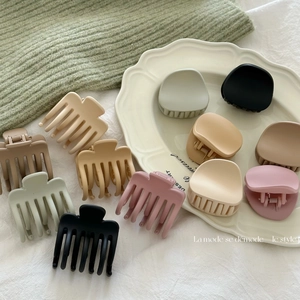 Matte Hair Claw Clips For Women Large Non Slip Trapezoid Shark Clips Korean Style Morandi Colors Strong Hold Hair Clamps