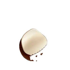 Matte cream hair claw clip for high ponytail on dark wooden tray for women