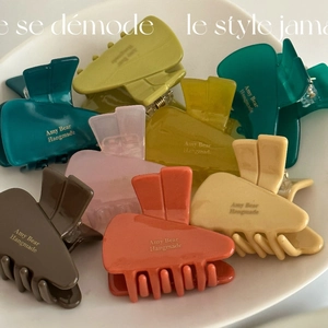 Korean Style Mini Cellulose Acetate Triangle Hair Claw Clip Sweet Carrot Color Small Hair Crab Accessory For Women Kids