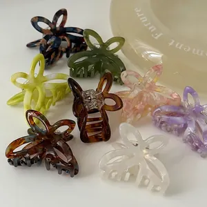 Pinza per Capelli a Farfalla in Acetato Elegante Dolce Intagliata Forcina per Capelli Fatto a Mano Stile Coreano Gioielli